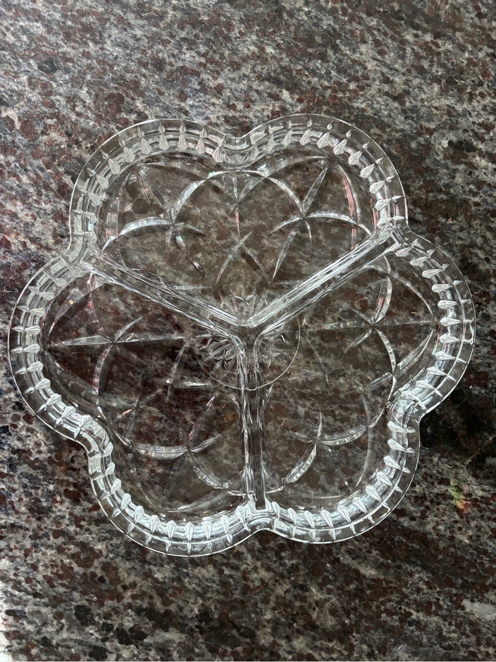 Clear Glass Divided Serving Tray - Elegant Home Dining